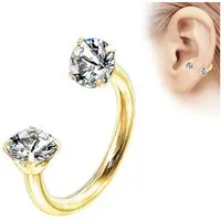 Taffstyle Augenbrauenpiercing Lippenpiercing Nasen Hufeisen Piercing Kristall Kugeln Innengewinde, Piercing Glitzer Ohr Lippen Nase Horseshoe Tragus Helix Labret Daith
