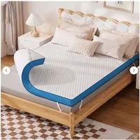 Totnz, Topper Matratzentopper 90X200cm, 120X200cm, 140X200cm, 160X200cm, 180X200cm, 7.5 cm hoch, Gel Memory Foam, (H2/H3, Ergonomisch, Kühlend, Waschbar, OEKO‑TEX®-zertifiziert), für Seiten-/Rücken-/Bauchschläfer