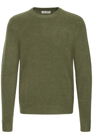 Casual Friday - CFHEINE 0296 CREW NECK KNIT burnt olive melange - Gr. - L
