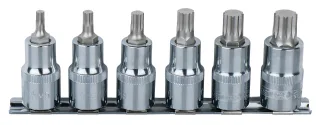 KS Tools 1/4"CHROMEplus Bit-Stecknuss-Satz XZN, 6-tlg - 918.0645