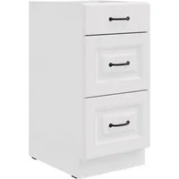 Küchen-Preisbombe Auszugsunterschrank 40 cm Küche Stilo Weiß Vollauszug Soft-Close Küchenzeile Einbauküche