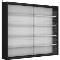 Vicco Hängevitrine Showla, Schwarz/Weiß/Weiß, mit 4 Einlegeböden (1-St)