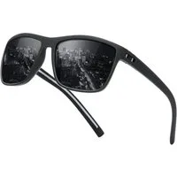 LuxusKollektion Retrosonnenbrille Sonnenbrille Polarisierte Sportbrille UV400 Herren Damen Schwarz