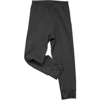 HERMKO Caprileggings 52722 Baumwolle/Elastan, mit Raschelspitze am Abschluss