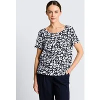 TOM TAILOR T-Shirt T-Shirt (im Einserpack) Crinkle T-Shirt mit Muster