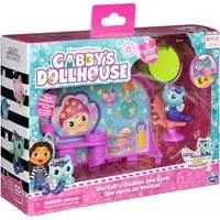 Gabby's Dollhouse Deluxe Room Spielset - Wellness Raum mit Meerkätzchen, Spielfigur