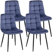 CLP Esszimmerstuhl Antibes (4er Set), mit Samtbezügen, bis 150 kg