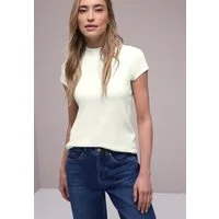 STREET ONE Kurzarmshirt Sommershirt mit Turtle Neck