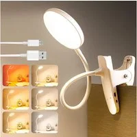 FELIXLEO LED Leselampe Leselampe Bett 36 LED Klemmlampe Dimmbar 6 Farben Weiß