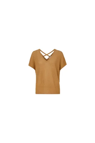 Rich & Royal - V-neck with strap detail - Gr. - S
