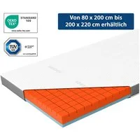 Matratzenauflage eazzzy Premium Cube Topper Matratzentopper 90 x 200 x 9 cm Genius, bei 60° waschbar, Wendetopper, OEKO-TEX® Standard 100 