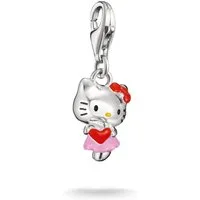 THOMAS SABO Charm-Einhänger THOMAS SABO ♡ Hello Kitty Charm mit Herz - Original, Emaille