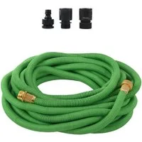 shop'n smile ideoon Gartenschlauch Flexibler Gartenschlauch 5&10m UV-beständig & 3-fache Ausdehnung, Extreme Haltbarkeit mit über 1.000 Dehnzyklen dank reißfestem Polyester-Mantel, Länge: 5 bis 15 m/Länge: 10 bis 30 m (Modular erweiterbar bis zu 100m