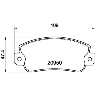 Hella Bremsbel?ge vorne Fiat Lancia Seat 8DB355018-991
