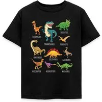 Spreadshirt T-Shirt Dinosaurier Arten Übersicht Dino T-Rex Comic Kinder T-Shirt (1-tlg)