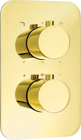 Neuesbad Unterputz Thermostat Brausearmatur - rund, gold NB1DEBXY_ZEBT1