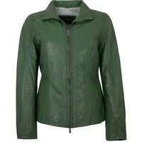 Jilani Lederjacke Kaja Jilani - Damen Lederjacke Lammnappa salbei grün