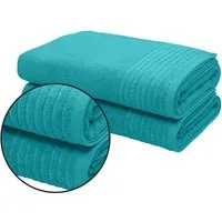 OTTO home Saunatuch Sanremo Premium, Premium Handtücher, 600 gr/m², 80x200cm, Frottier (Set, 2-St), Bordüre, einfarbig, flauschig, weich, dicke Qualität, 5 Jahre Garantie