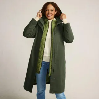 4-in-1-Mantel für Damen in Petite-Größe, Damen, size: petite, Grün, Polyester, by Lands' End
