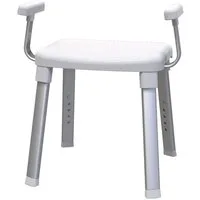 Bischof Dusch- und Badhocker Splash 2.0, belastbar bis 150 kg, rutschfester Stand, TÜV/GS geprüft, mit Armlehnen