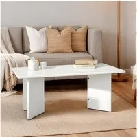 IDIMEX Couchtisch MESA, moderner Wohnzimmer Tisch aus Massivholz, Sofatisch 110x60 cm weiß
