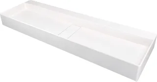 Neuesbad Serie 660 Waschbecken 1200x400mm, Alabaster, mit Rosette NB1DECQBAU2S1