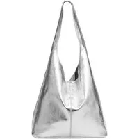 Caspar Schultertasche große Damen Wildleder Tasche Hobo Bag - CLASSIC LINE - Modell No.767, angenehm leicht, ohne Innenfutter, mit Sicherheitsfach, 100% Echtleder