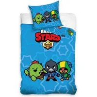 MTOnlinehandel Bettwäsche Brawl Stars 135x200 + 80x80 cm, 100 % Baumwolle, Renforcé, 2 teilig, Gaming / Game Bettwäsche für Kinder, Teenager und Jugend