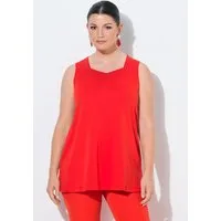 Ulla Popken Longtop Top A-Linie Herzausschnitt ärmellos Pima Cotton