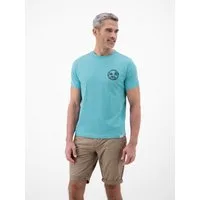 LERROS T-Shirt Lässiges, unifarbenes T-Shirt aus reiner Baumwolle mit Print