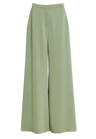 SWING - Satinhose mit weitem Bein pistachio green - Gr. - 34