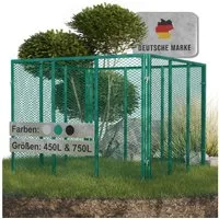 Heimfleiss® Komposter Metall Komposter 450L/750L – verzinkt & pulverbeschichtet, BxTxH: 100x100x75 cm, 750 l, Robuster Gartenkomposter mit Stecksystem für nachhaltige Kompostierung