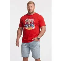 Men Plus T-Shirt T-Shirt Halbarm Brustprint bis 8 XL