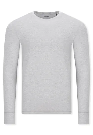 SCHIESSER - Langarmshirt Rundhals grau-mel. - Gr. - 7