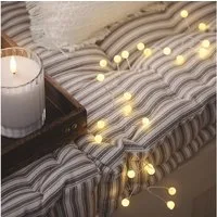 Lights4fun LED-Lichterkette 1,5m Cluster Micro Lichterkette Kugeln