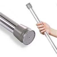 tinycurtains Klemmstange Teleskopstange 55-90 cm Türvorhangstange Duschvorhangstange Badstange, Ø 0.22 mm, 1-läufig, ausziehbar, klemmbar, geklemmt, Metall, Stange für Türvorhang ohne Bohren stufenlos verstellbar rostfrei