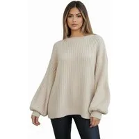 Worldclassca Strickpullover WORLDCLASSCA Damen Oversize Strickpulllover Ballonärmel Pulli Neue Kollektion - Stilvolle und gemütliche Strickmode für Damen