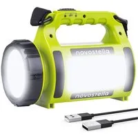 Novostella Taschenlampe LED Campinglampe Wasserdicht Outdoor Multifunktions Strahler 650lm (Set), LED Campinglampe Handscheinwerfer wiederaufladbare Laterne Tragbar