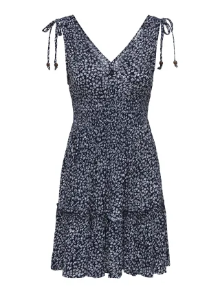 ONLY - ONLFERNANDA LIFE S/L DRESS WVN NOOS Night Sky - Gr. - L