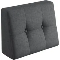 sunnypillow Rückenkissen Palettenkissen gesteppt Seitenkissen 60x40x20/10cm, Anthrazit