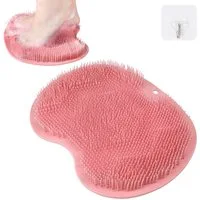 ACWOO Fußmassagegerät Fußbürste Große Fußwäscher Saugnäpfen Massage Pad Fußmassagegerät Rose