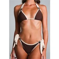 Moda Minx Bikini-Hose Contrast Binding (1-St., Panty) mit angesagtem Kontrast-Design und Steinbesatz
