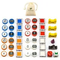 Waldfelsen Spiel – Grundspiel Holzversion 4 Spieler passend für Die Siedler von Catan, Spielmaterial, Verschiedene Sets
