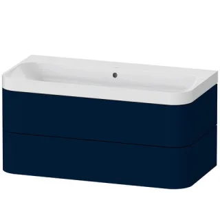 Duravit Happy D.2 Plus c-shaped Set wandhängend Nachtblau Seidenmatt 975x490x480 mm - HP4348N9898 HP4348N9898