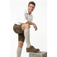Moschen-Bayern Trachtensocken Trachtenstrumpf Herren Trachtenstrümpfe Trachtenkniestrumpf Beige aus weicher Baumwoll-Mischung