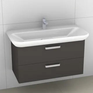 Artiqua 413 Waschtischunterschrank für MyDay 125400 Stahlgrau, 413-WU2L-K77-7142-88 413-WU2L-K77-7142-88