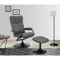 Home affaire Relaxsessel Istad, TV-Sessel, Sessel mit Hocker und Schlaffunktion, mit Drehfuß, nordisches Design und Hocker