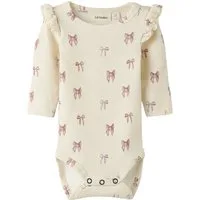 Lil' Atelier Langarmbody NBFGAVO EKO LS SLIM BODY LIL NOOS mit Rüschen, weiche Jerseyqualität