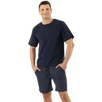 Albert Kreuz Schlafanzug Pyjama kurz atmungsaktiv (1 Set bestehend aus Oberteil und Hose)