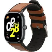 kwmobile Smartwatch-Armband Leder Armband für Xiaomi Redmi Watch 5 & 4 / Smart Band 8 Pro / Smart, Ersatzarmband für Fitnesstracker mit Uhrenverschluss